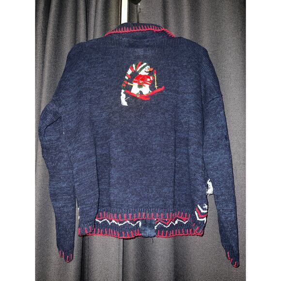 Ugly Christmas Sweater Xmas Cardigan Size Large Vintage - Picture 3 of 3